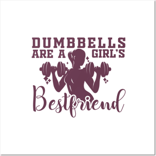 Dumbbells are a Girl's Bestfriend Posters and Art